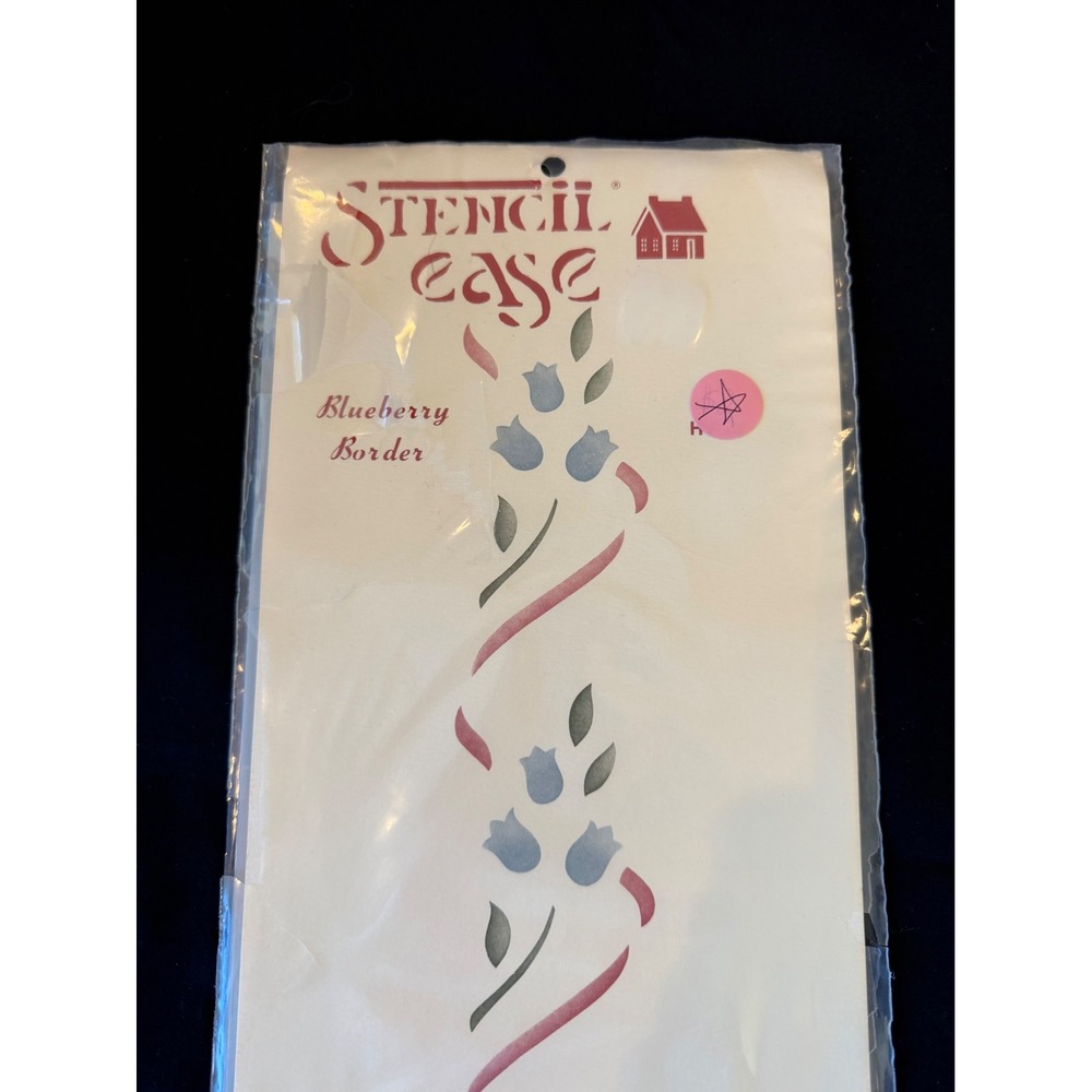 Stencil Ease Blueberry Border Reusable Wall Stencil Kit Floral Home Decor NEW